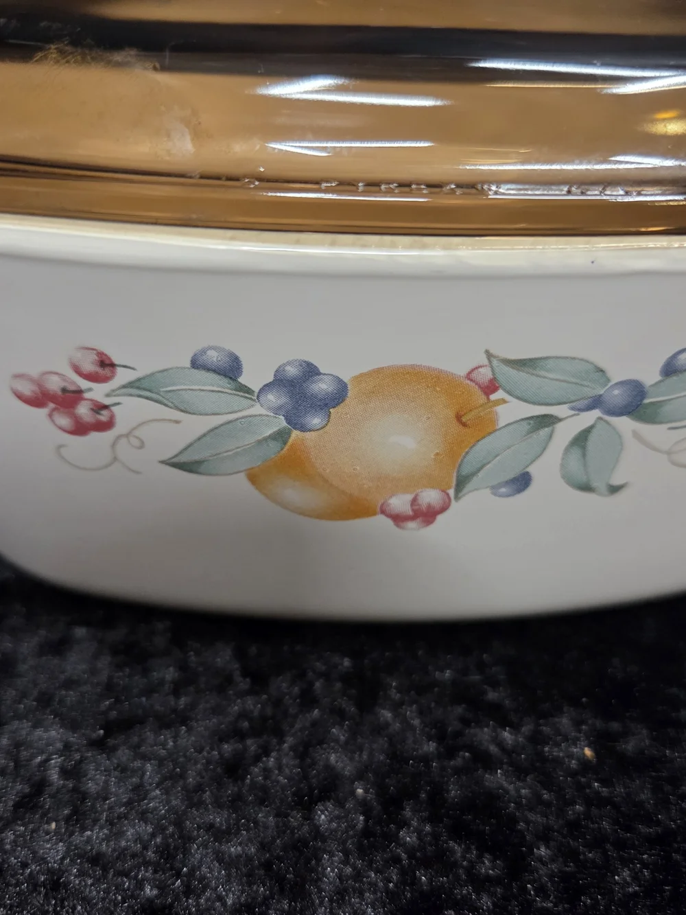 Corningware amber glass